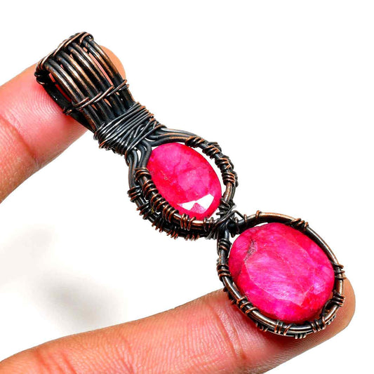 Ember’s Glow – Ruby Copper Pendant
