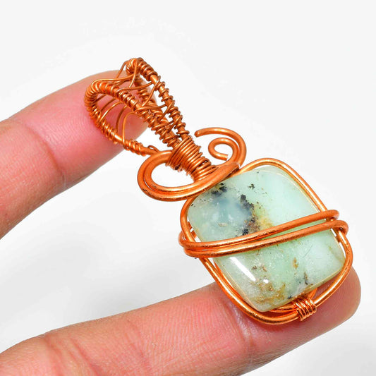 Enchanted Serenity – Green Aventurine Copper Pendant