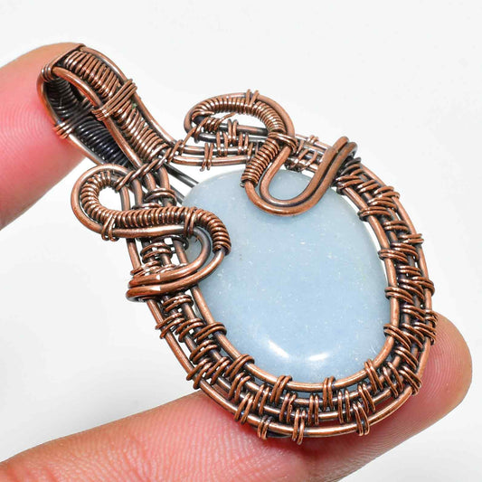 Serenity’s Embrace – Amazonite & Copper Pendant