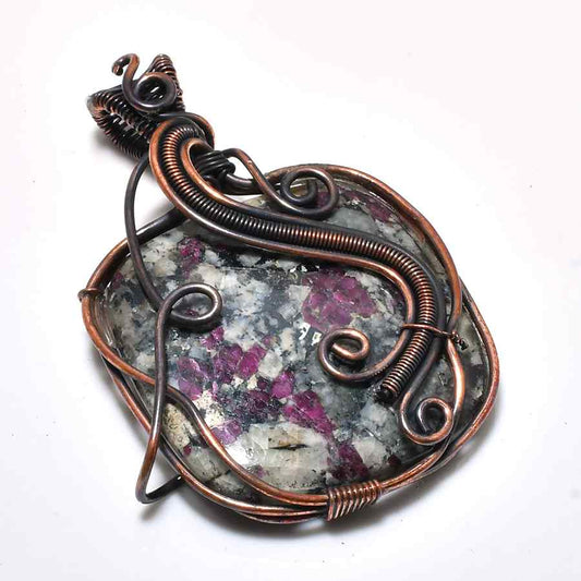 Heart of Harmony – Rhodonite Copper Pendant
