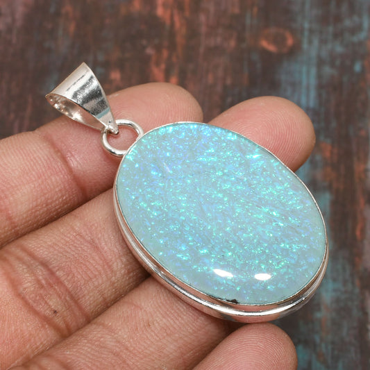 Oceanic Dream – Sterling Silver Opal Pendant