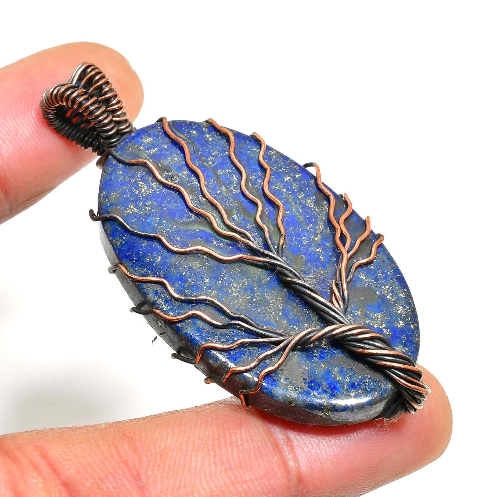 Aurora’s Insight – Lapis Lazuli Tree of Life Pendant