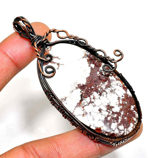 Harmony Stone – Agate & Oxidized Copper Pendant