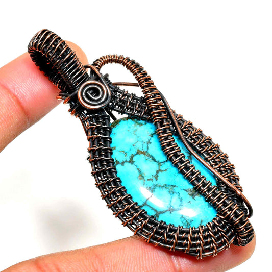 Tranquil Tide – Turquoise Copper Pendant