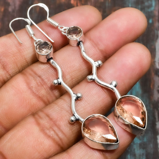Harmonic Radiance – Silver & Gemstone Earrings
