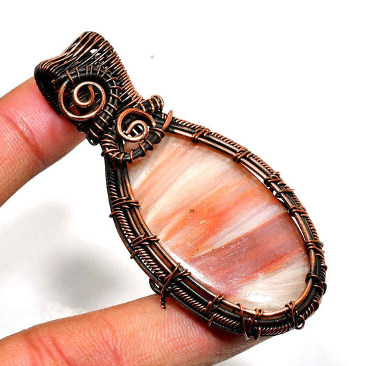 Gaia’s Embrace – Jasper Copper Pendant