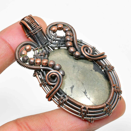Aurora’s Veil – Amethyst Copper Pendant