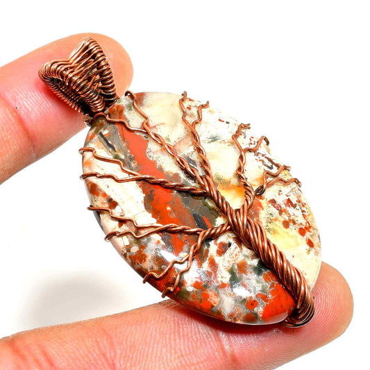 Gaia’s Embrace – Jasper Tree of Life Pendant