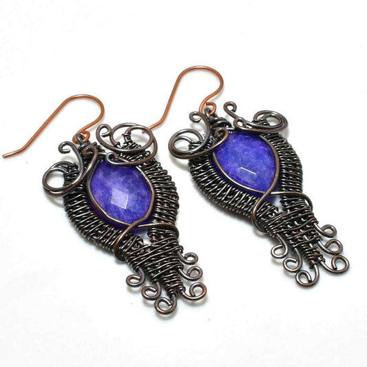 Ezra’s Veil – Mystic Amethyst & Oxidized Copper Pendant