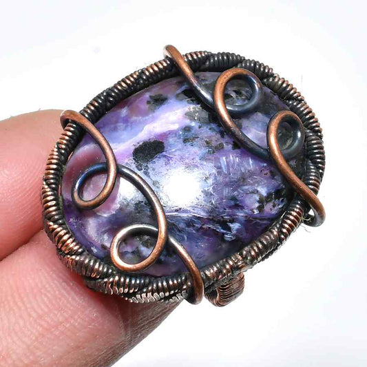 Ezra’s Veil – Mystic Amethyst & Copper Ring