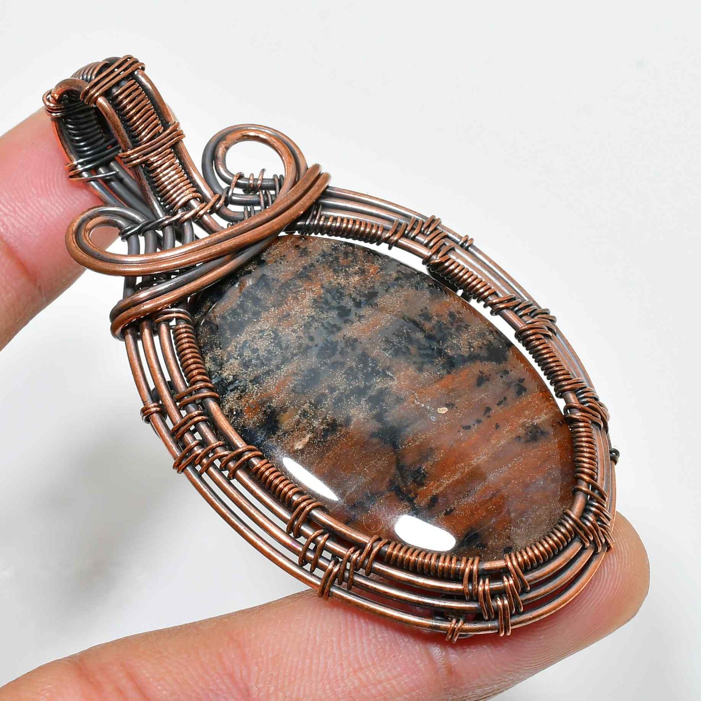 Desert Serenity – Picture Jasper Copper Pendant