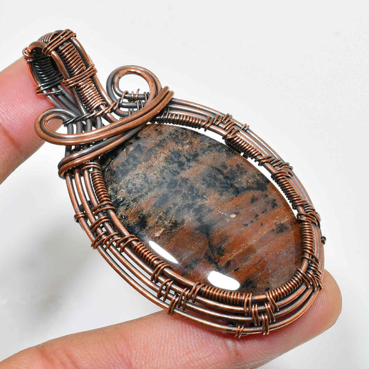 Desert Serenity – Picture Jasper Copper Pendant