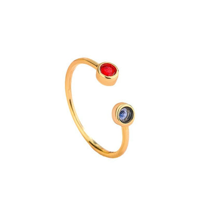 Sleek Ring with Zircon Accents