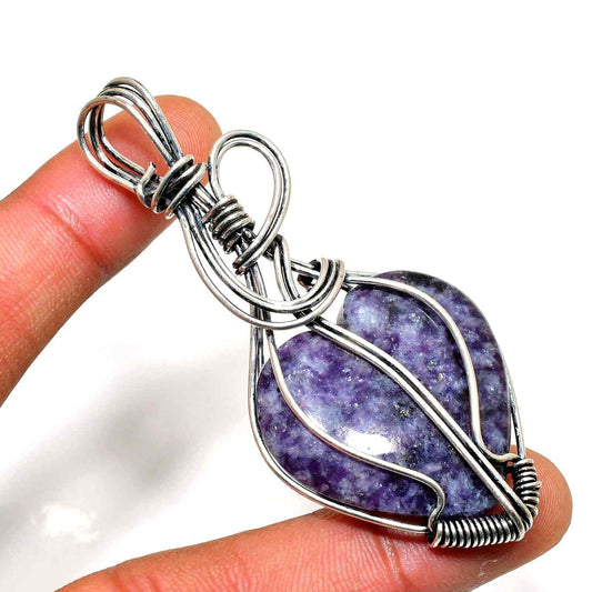 Ezra’s Veil – Amethyst & Copper Pendant
