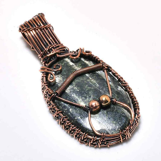 Earth’s Embrace – Copper-Wrapped Stone Pendant
