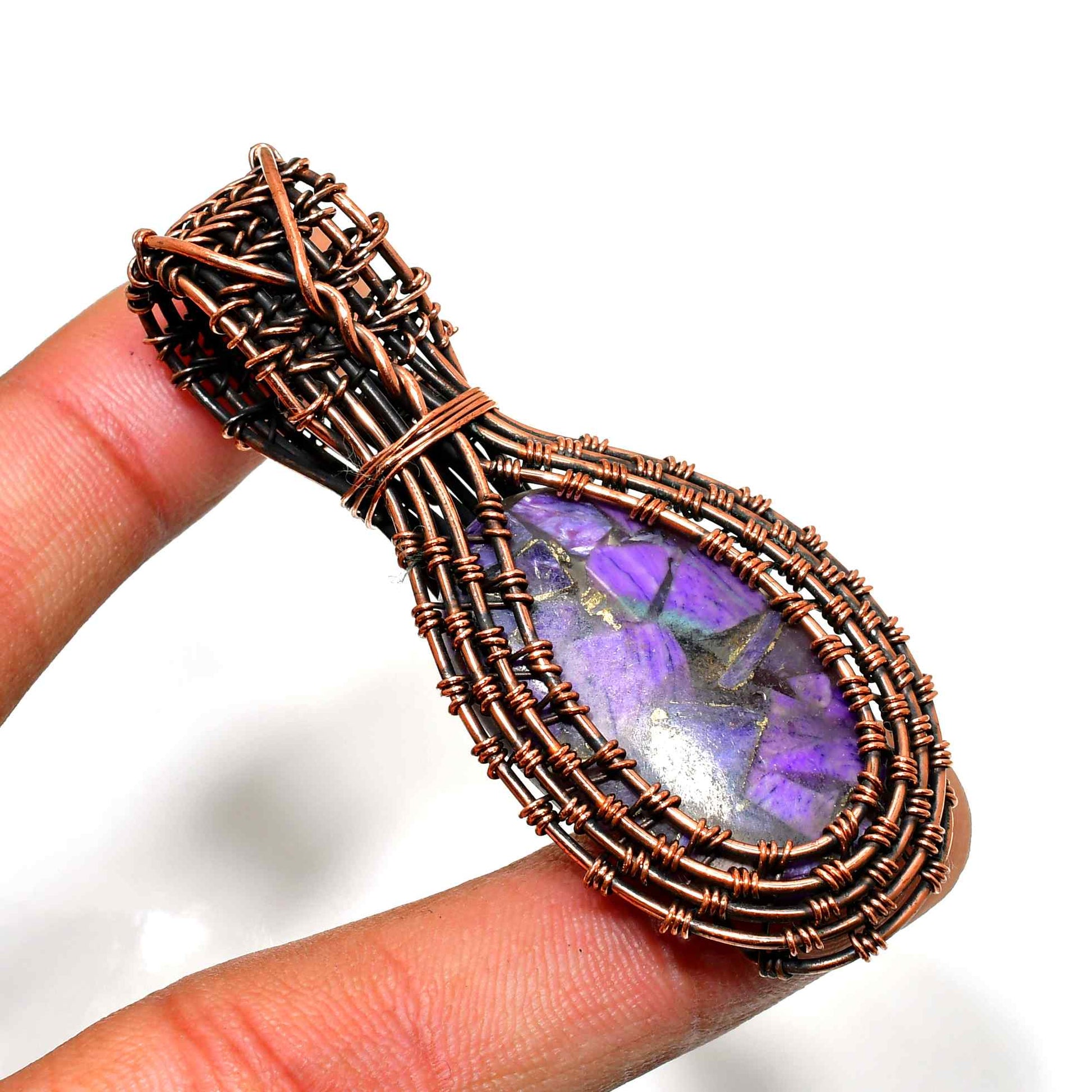 Serenity’s Embrace – Amethyst & Copper Pendant