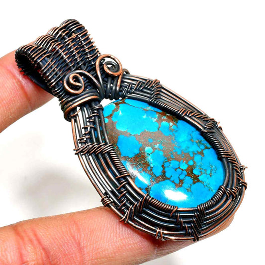 Tranquil Tide – Turquoise Copper Pendant