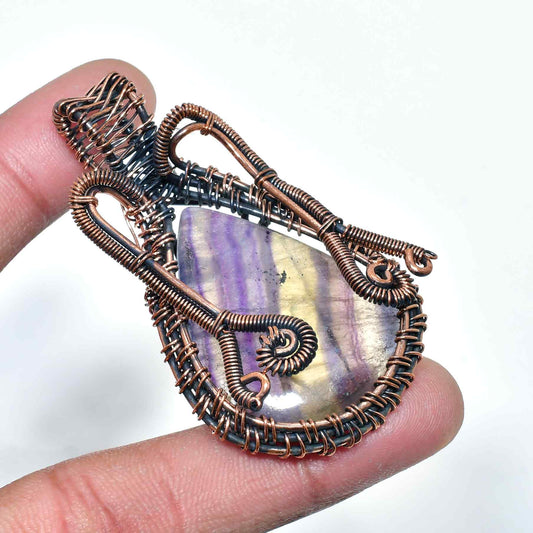 Ezra’s Veil – Fluorite Copper Pendant