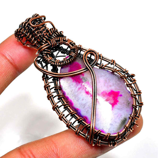Harmony’s Embrace – Agate & Copper Pendant