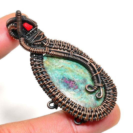 Earthsong – Copper-Wrapped Natural Stone Pendant
