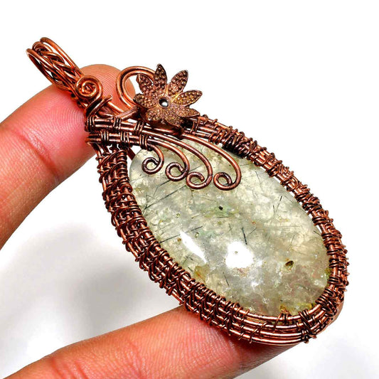 Gaia’s Embrace – Copper-Wrapped Earthstone Pendant