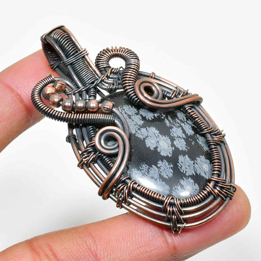 Spotted Serenity – Dalmatian Jasper Copper Pendant