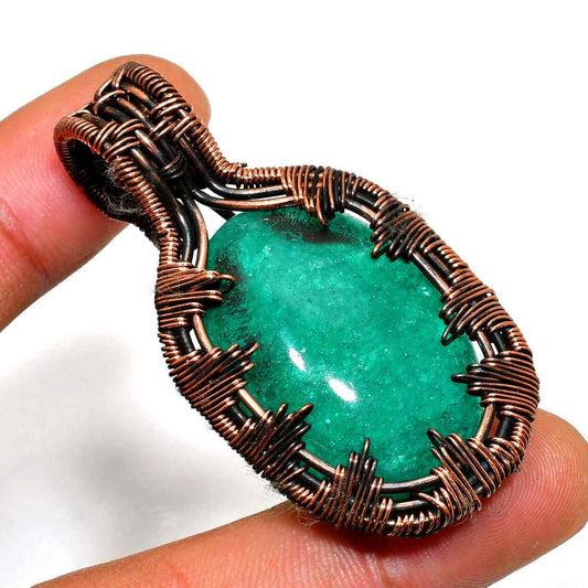 Serenity’s Embrace – Amazonite Copper Pendant
