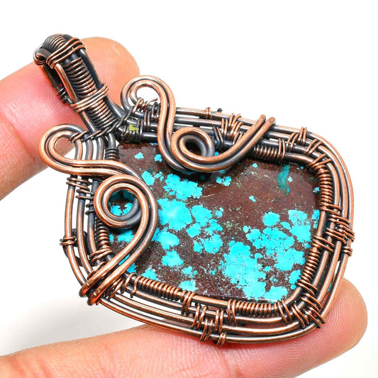 Nomad’s Crest – Turquoise Copper Pendant