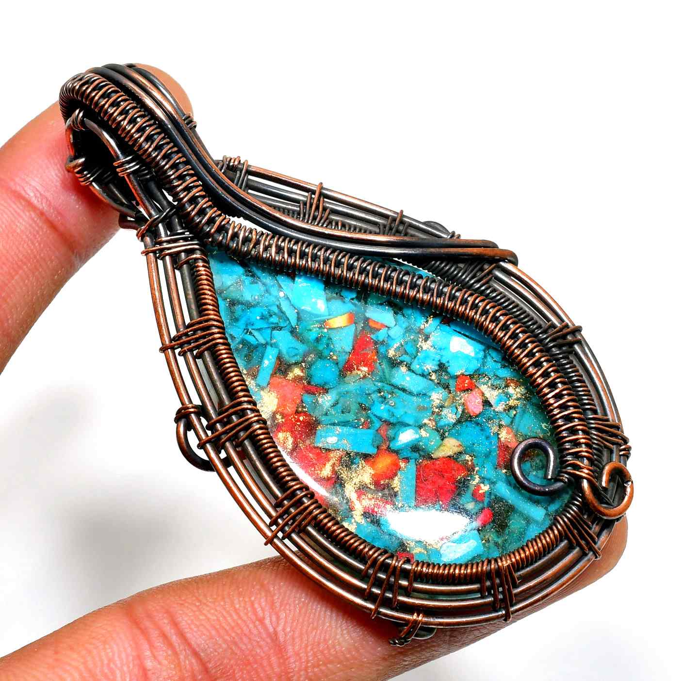 Explorer’s Dream – Turquoise Copper Pendant