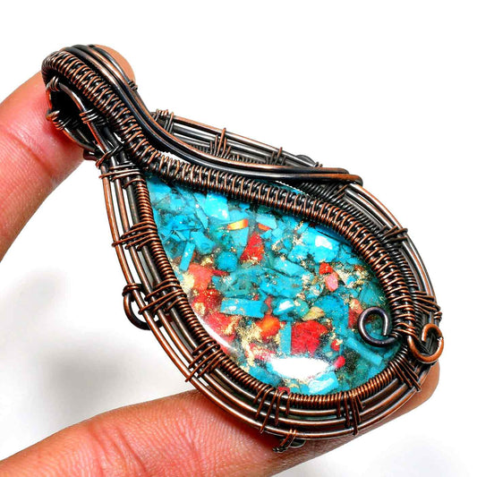 Explorer’s Dream – Turquoise Copper Pendant
