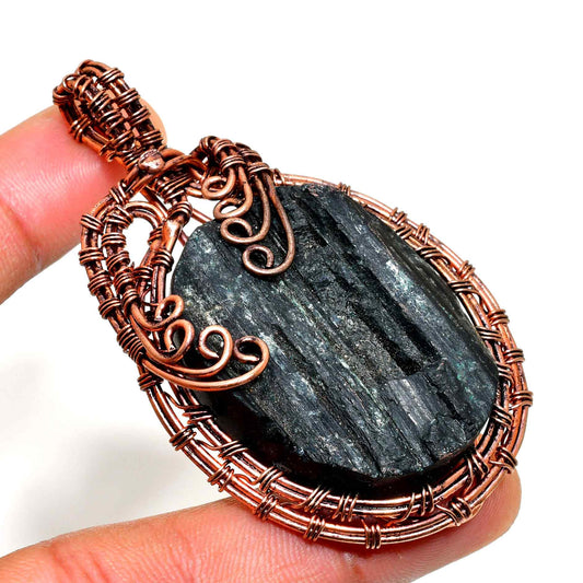 Athena’s Shield – Tourmaline Copper Pendant