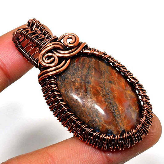 Earth’s Embrace – Jasper Copper Pendant