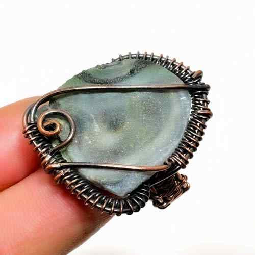 Gaia’s Embrace – Jade Copper Pendant