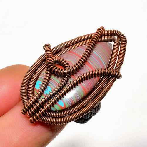 Aurora’s Embrace – Opal & Oxidized Copper Ring