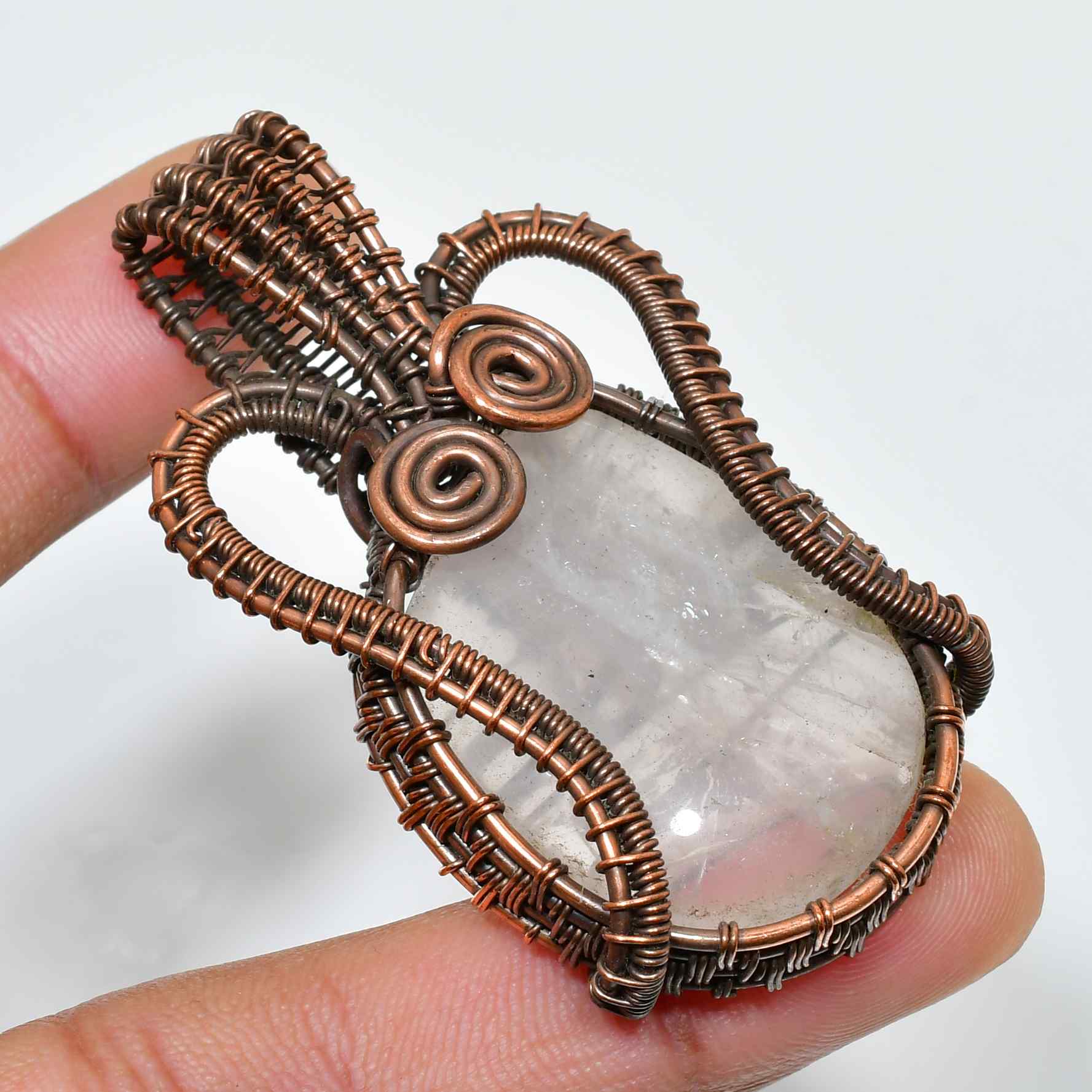 Selene’s Harmony – Amethyst Copper Pendant