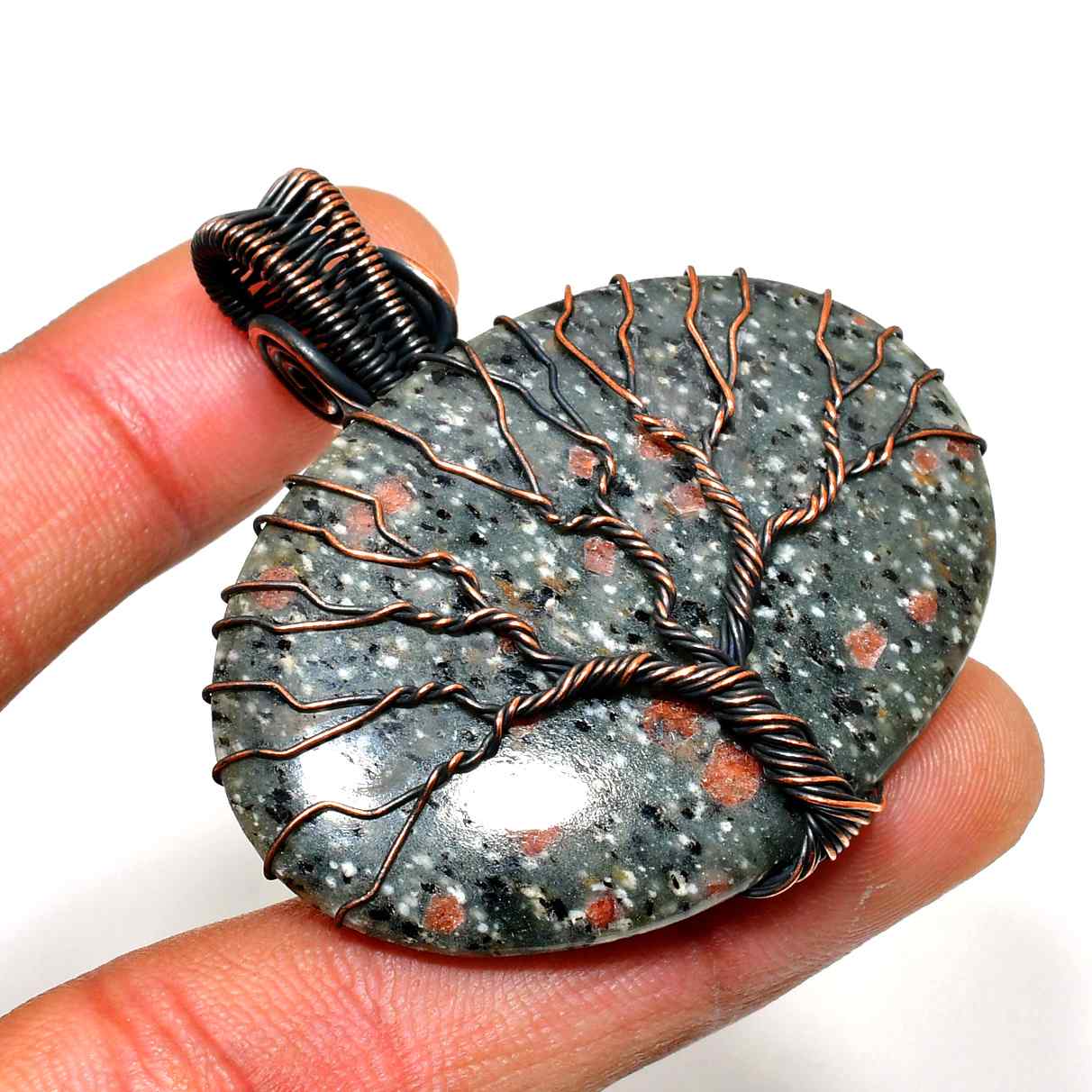 Earth’s Embrace – Landscape Stone Tree of Life Pendant