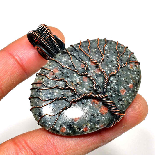Earth’s Embrace – Landscape Stone Tree of Life Pendant