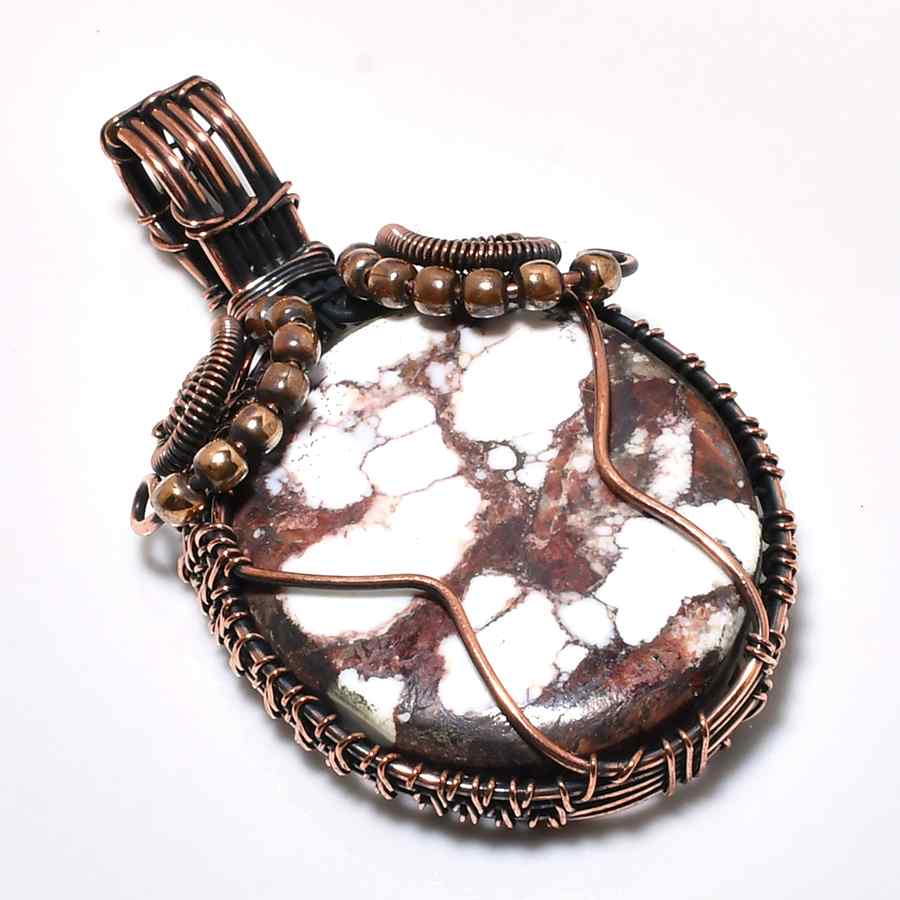 Terra’s Embrace – Oxidized Copper Stone Pendant
