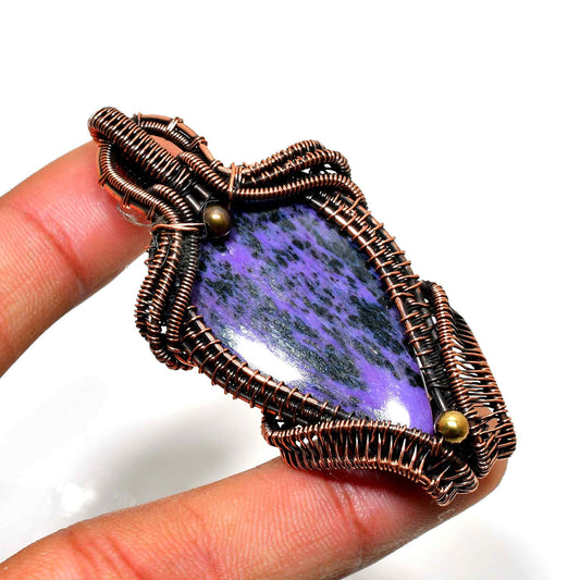 Ezra’s Veil – Lapis Lazuli Copper Pendant