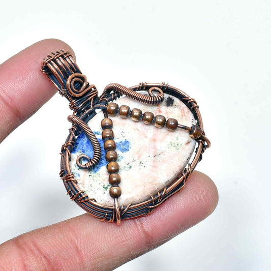 Terra’s Whisper – Copper-Wrapped Stone Pendant