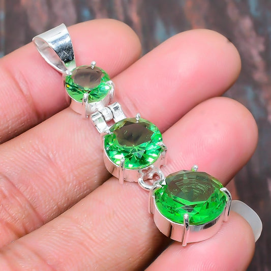 Emerald Harmony – Sterling Silver Emerald Pendant