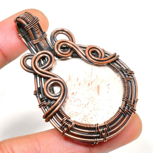 Ezra’s Veil – Copper-Wrapped Crystal Pendant