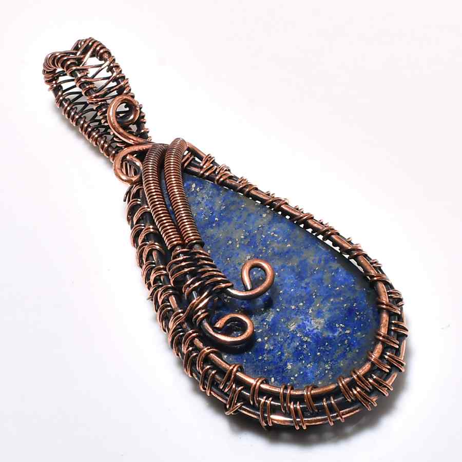 Celestial Whisper – Lapis Lazuli Copper Pendant