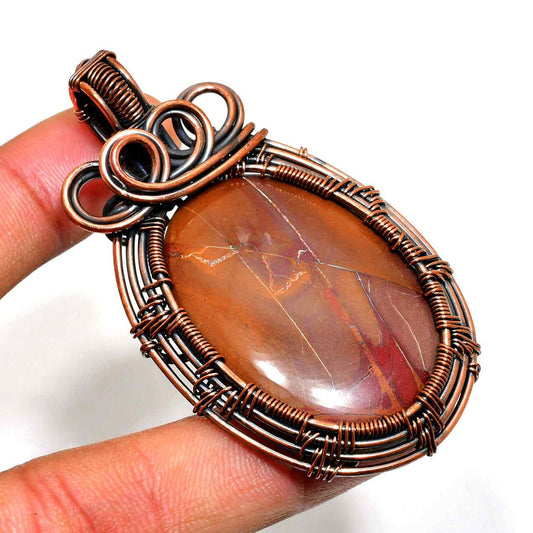 Gaia’s Embrace – Jasper & Copper Pendant