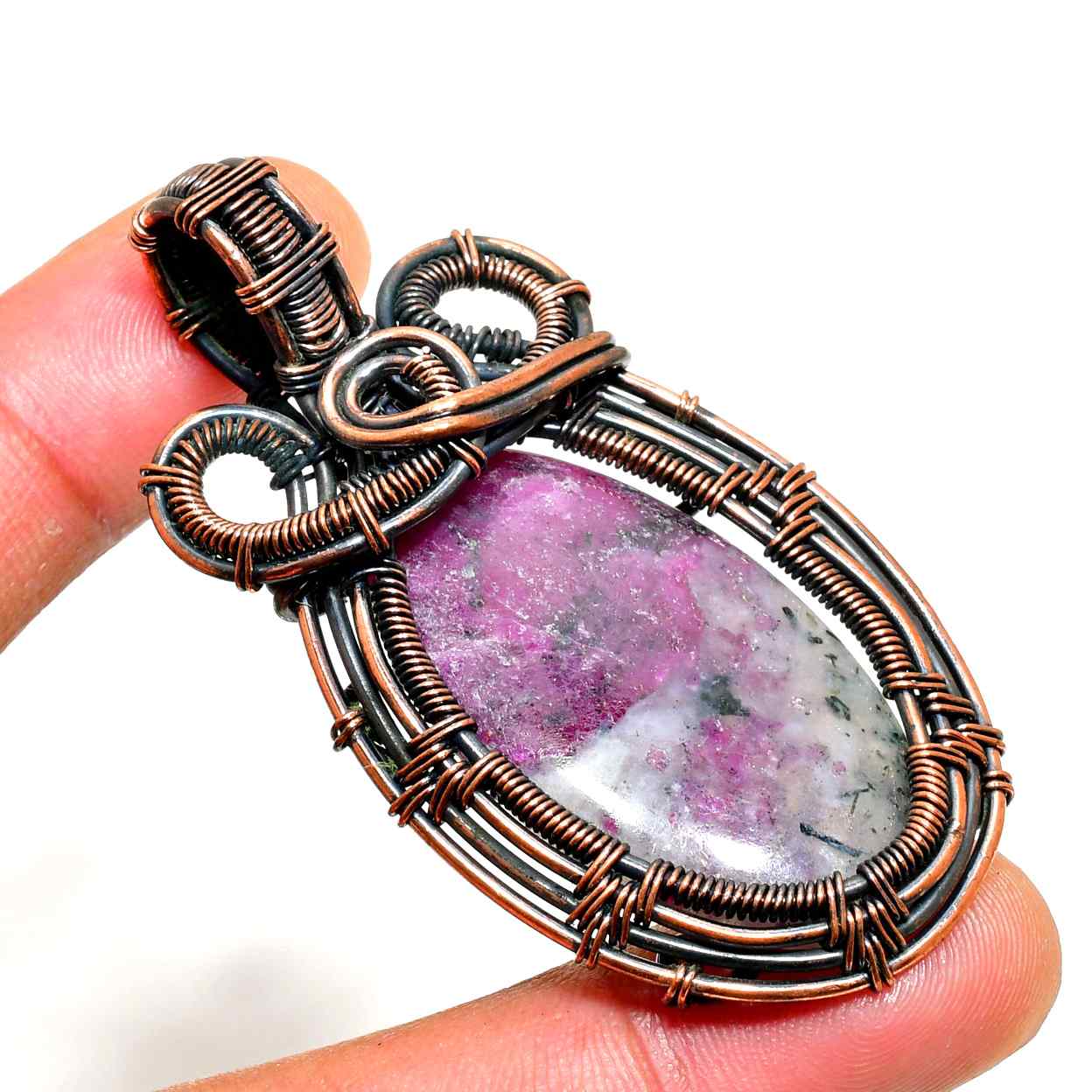 Aurelia’s Aura – Amethyst & Copper Pendant