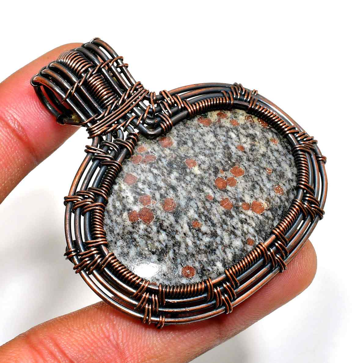 Jasper Serenity – Copper-Wrapped Pendant