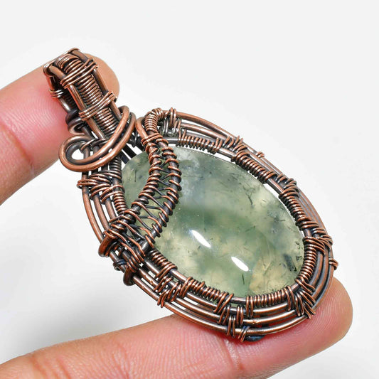 Gaia’s Harmony – Green Fluorite Copper Pendant
