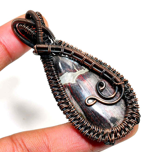 Gaia’s Whisper – Kambaba Jasper Copper Pendant