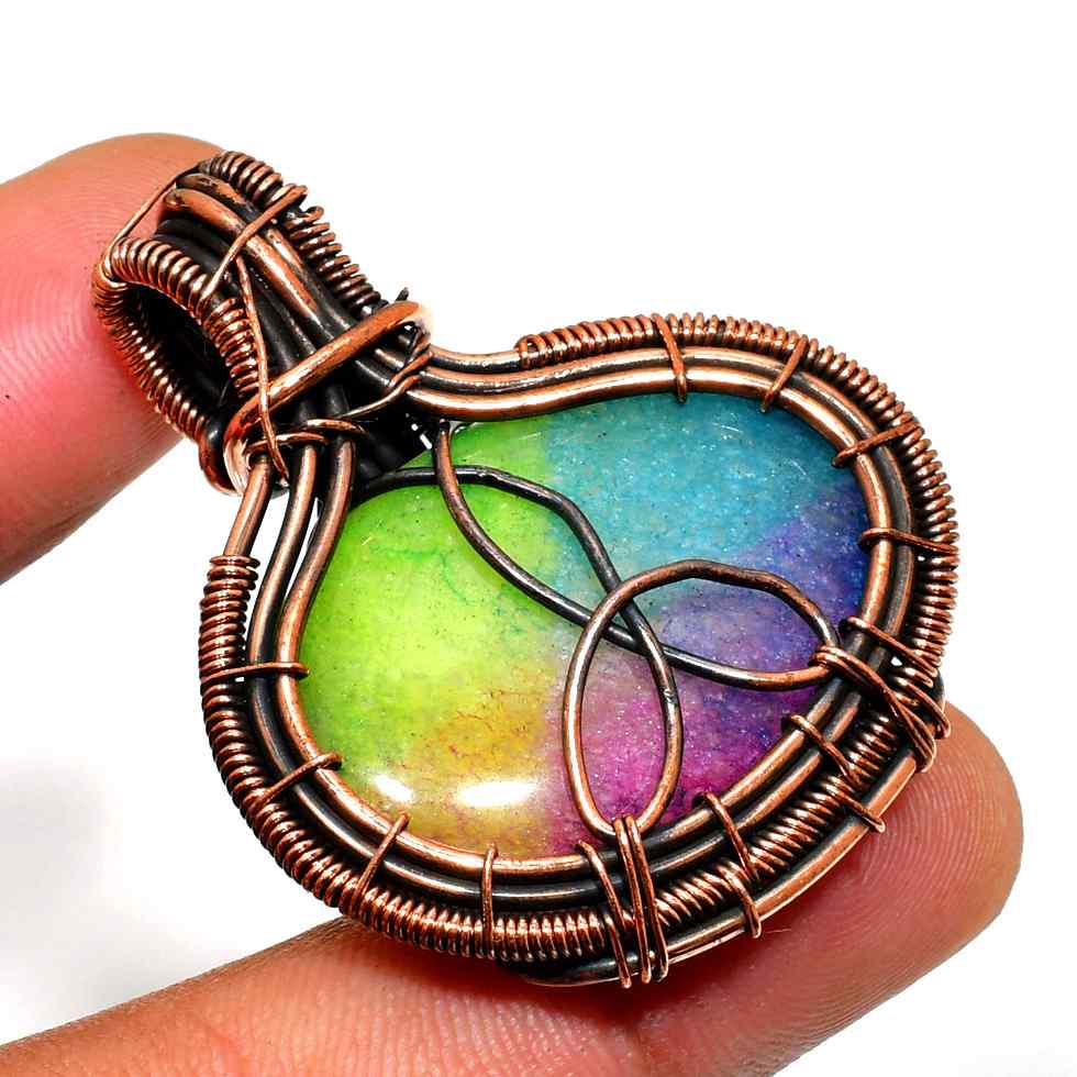 Harmony’s Flow – Riverstone Copper Pendant