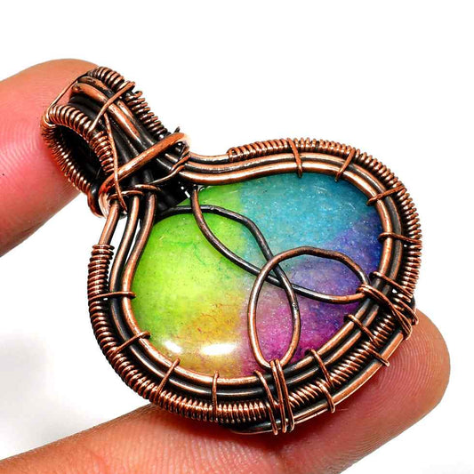Harmony’s Flow – Riverstone Copper Pendant